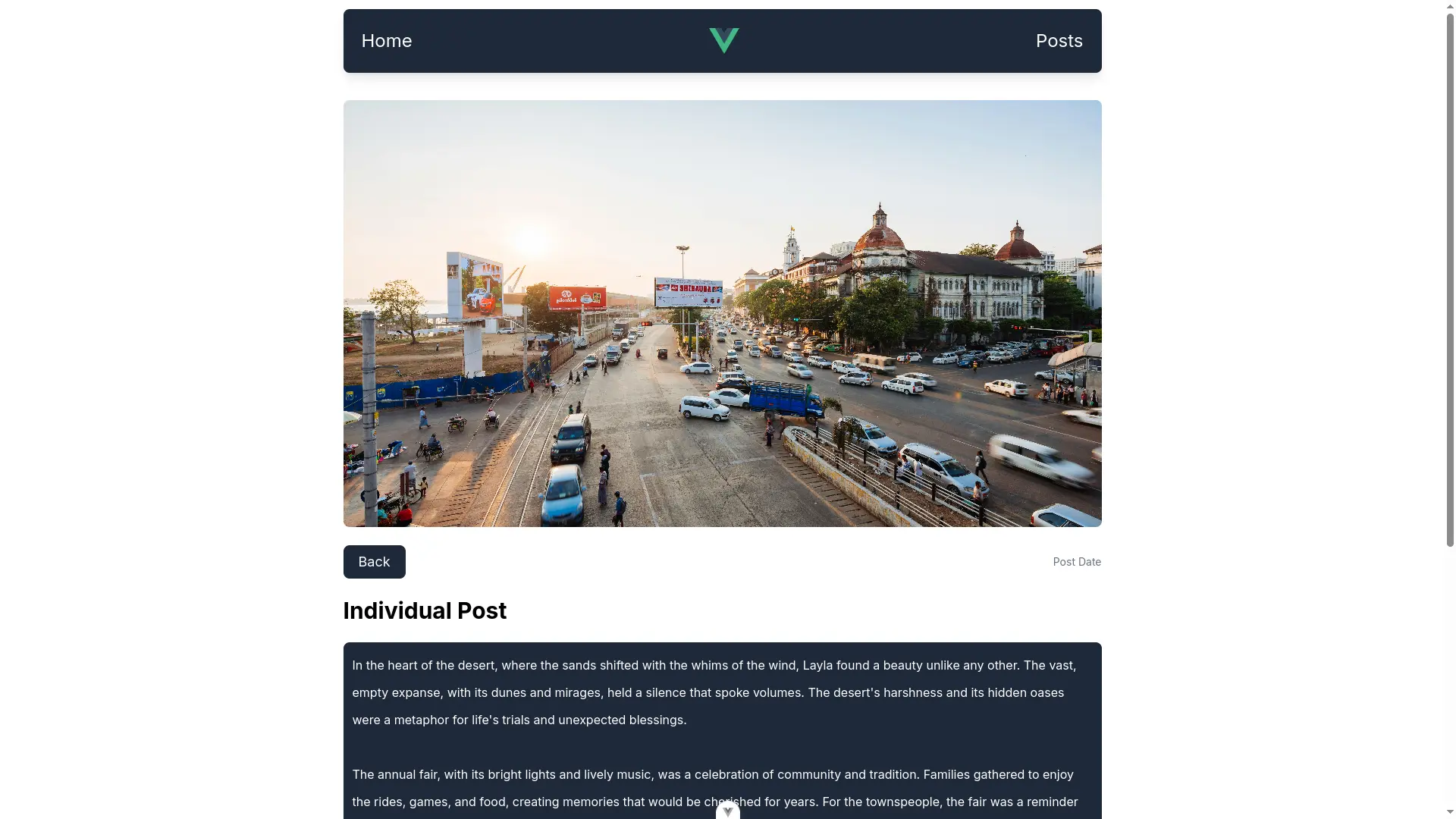 Individual Post View